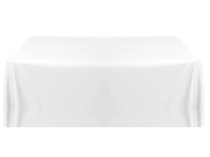 8ft (4 sided) table throw cover white