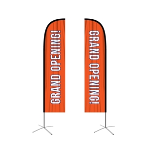 large straight feather flag double sided