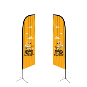 feather flag angled double sided graphic replacement