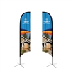 feather flag large concave double sided graphic