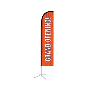 Straight Feather Flag single sided graphic replacement