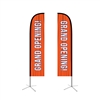 feather flag large straight double sided graphic