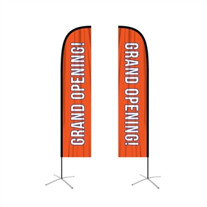 feather flag large straight double sided graphic
