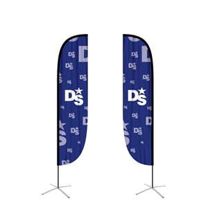 feather flag large convex double-sided graphic