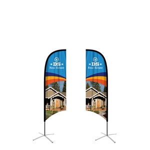feather flag medium concave double sided graphic