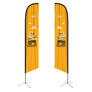 feather flag xlarge angled double sided graphic