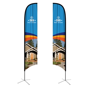 feather flag xlarge concave double sided graphic