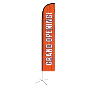 feather flag xlarge straight single sided graphic