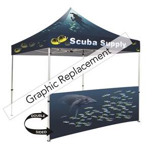 custom tent half wall double-sided graphic