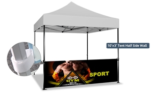 custom tent half wall double-sided graphic