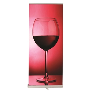 Retractable Silver Stand with Fabric Graphic