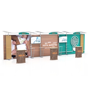 30ft timberline trade show display kit with slat walls TLKIT4